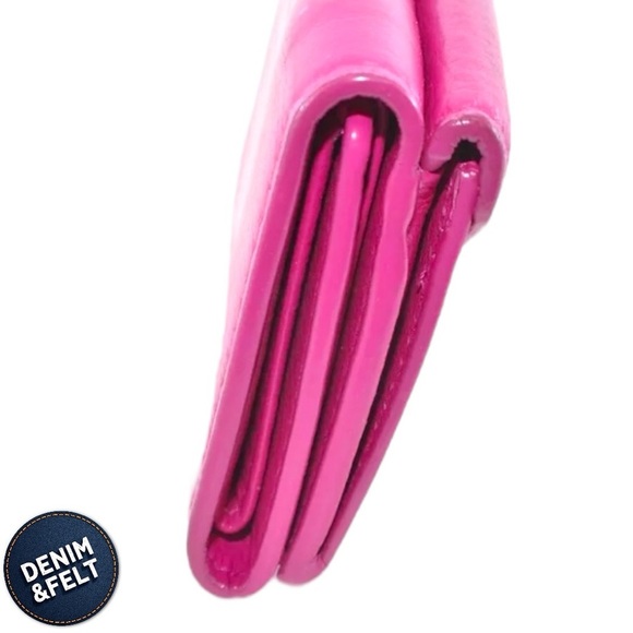 Balenciaga Pink Leather Papier Logo Mini Compact Trifold Wallet | PRELOVED🩷🩷 - Picture 4 of 10